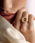 Luna Halo Statement Ring