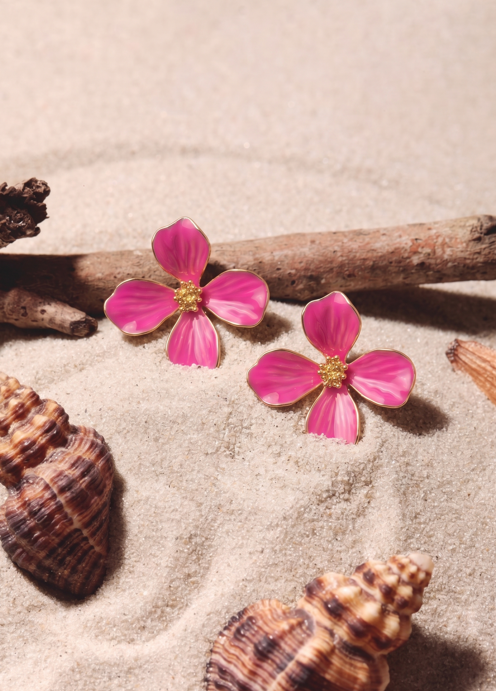 Sweet Red Flowers Earrings